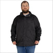 Black hooded jacket from Snow Country Outerwear Mens Packable Rain Jacket collection