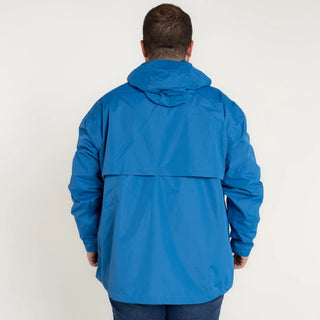 Blue hooded rain jacket from Snow Country Outerwear Mens Packable Rain Jacket collection