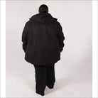 Women’s Plus Size Winter Down Alternative 3-in-1 Hooded Coat in Black for Snow Country