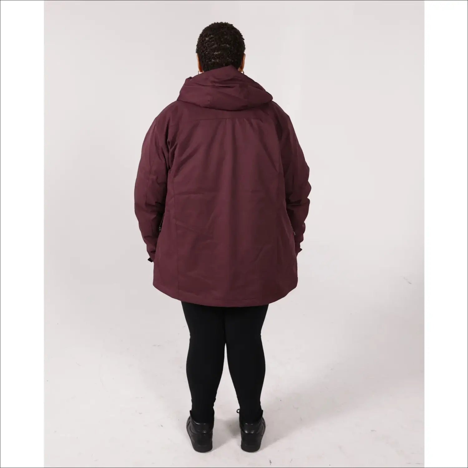 Maroon hooded parka from Women’s Plus Size 1X-6X Winter Down Alternative 3in1 Coat Jacket Snow Country Outerwear Alps