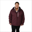Burgundy hooded winter jacket from Women’s Plus Size 1X-6X 3-in-1 Down Alternative Coat
