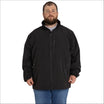 Man wearing a black jacket from Men’s Big 3XL-7XL Rain Jacket Light Soft Shell Coat