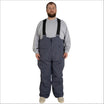 Man wearing gray bib overalls from Snow Country Outerwear men’s insulated ski snow bibs
