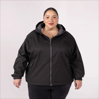 Women’s Plus Size 1X-6X  Micro Fleece Soft Shell  Updated Jacket Coat Spring or Fall Outerwear