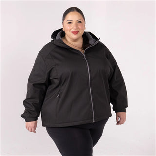Women’s Plus Size 1X-6X  Micro Fleece Soft Shell  Updated Jacket Coat Spring or Fall Outerwear