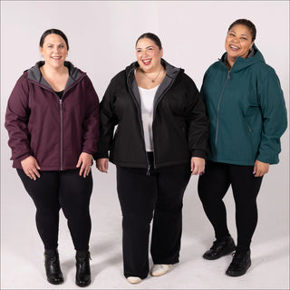 Women’s Plus Size 1X-6X  Micro Fleece Soft Shell  Updated Jacket Coat Spring or Fall Outerwear
