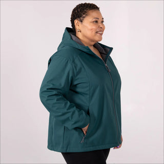 Women’s Plus Size 1X-6X  Micro Fleece Soft Shell  Updated Jacket Coat Spring or Fall Outerwear
