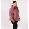 Dusty rose hooded jacket from Women’s Plus Size Micro Fleece Soft Shell Outerwear