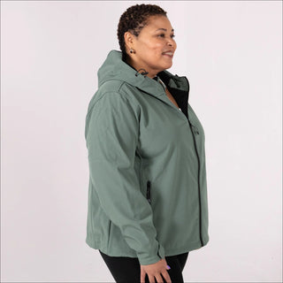 Women’s Plus Size 1X-6X  Micro Fleece Soft Shell  Updated Jacket Coat Spring or Fall Outerwear