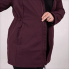 Burgundy Women’s Plus Size Stowe Softshell Jacket with Zipper for versatile outdoor wear