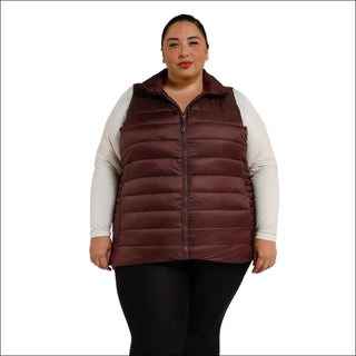 Women’s Plus Size 1X-6X Synthetic Outerwear Synthetic Down Vest
