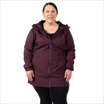 Women's Plus Size Stowe 1X-6X Long Soft Shell Jacket Merlot / 1X Women's Plus Size Stowe 1X-6X Long Soft Shell Jacket Merlot / 1X