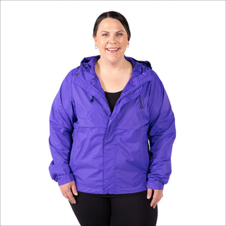Women’s Plus Size Packable 1X-6X Windbreaker Rain Jacket