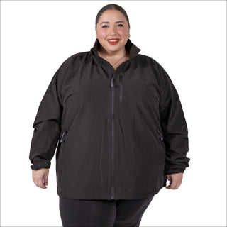 Women’s Plus Size 2X-6X Stretch Rain Jacket Windbreaker Coat Sabre