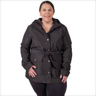 Snow Country Outerwear Women’s Rain Jacket  1X-4X Plus Size Short Trench Coat Manchester