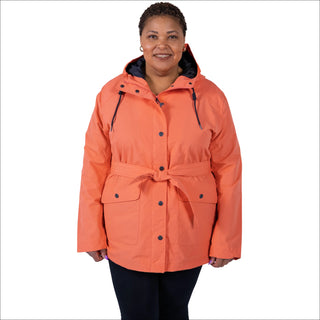 Snow Country Outerwear Women’s Rain Jacket  1X-4X Plus Size Short Trench Coat Manchester