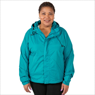 Women’s Plus Size Packable 1X-6X Windbreaker Rain Jacket