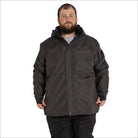 Man in a dark gray insulated winter ski jacket from Snow Country Outerwear