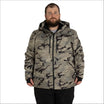 Camouflage hooded insulated winter patrol ski jacket coat for men in plus sizes