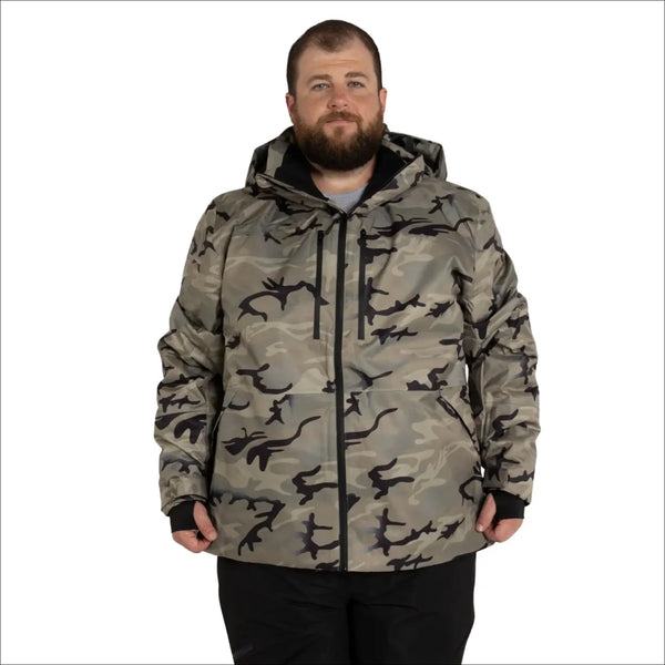 Mens Big 2XL-3XL Insulated Winter Patrol Ski Jacket Coat Camo Outerwear Snow Country