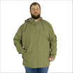 Olive green hooded rain jacket for men in Big 3XL-7XL size outdoors apparel