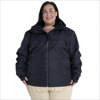 plus size ski jacket 1X / Solid Black