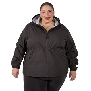 Plus Size 1X-6X Women's Rain Jacket Wind Breaker Mystique