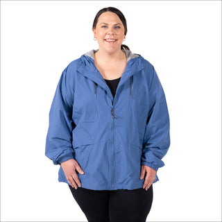 Women’s Plus Size 2X-6X Rain Jacket Windbreaker Windguard Hooded Coat
