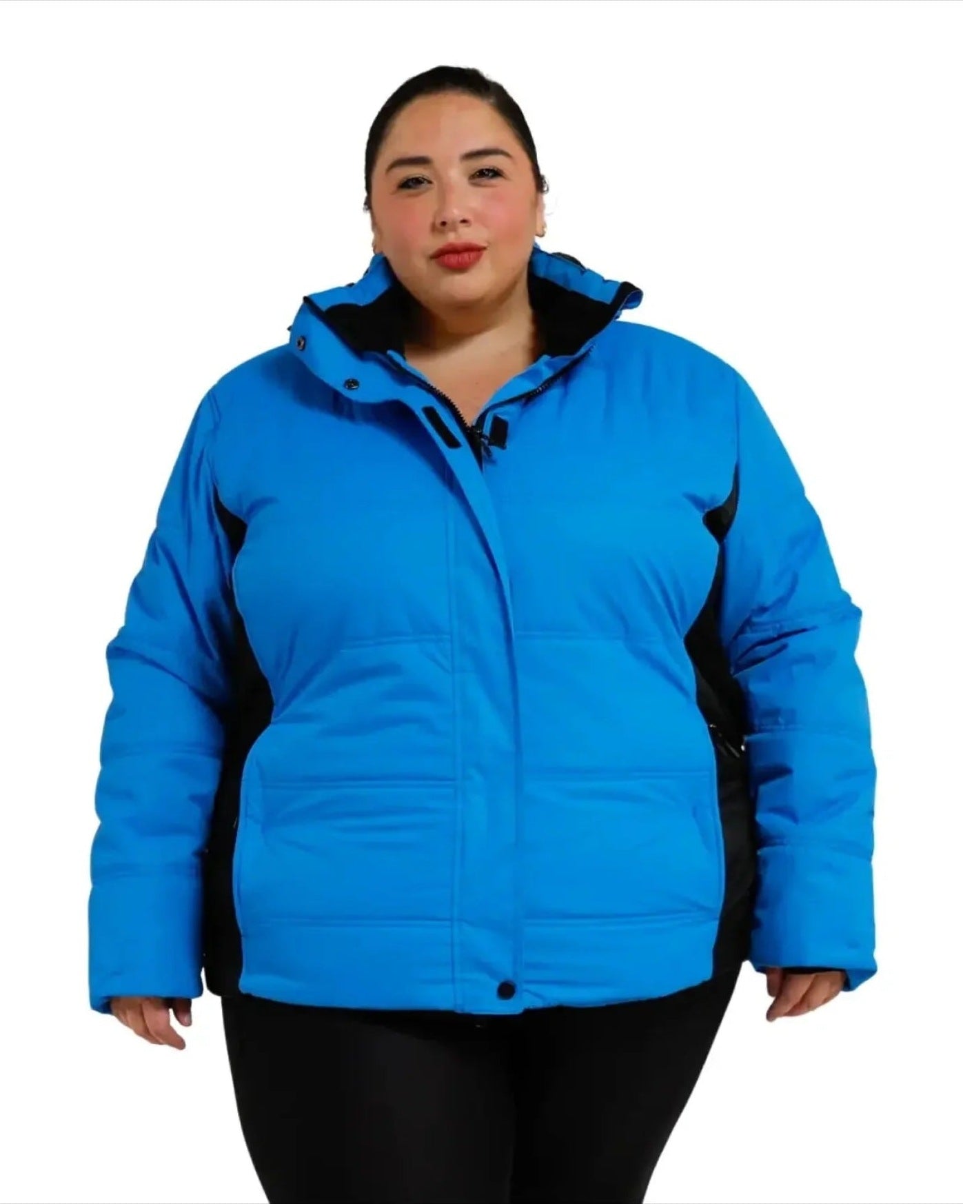 Blue plus-size puffer jacket from Snow Country Outerwear Womens Aspen Ski Jacket Coat