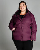 Burgundy Puffer Jacket from Snow Country Outerwear Women’s Aspen Ski Coat Plus Size