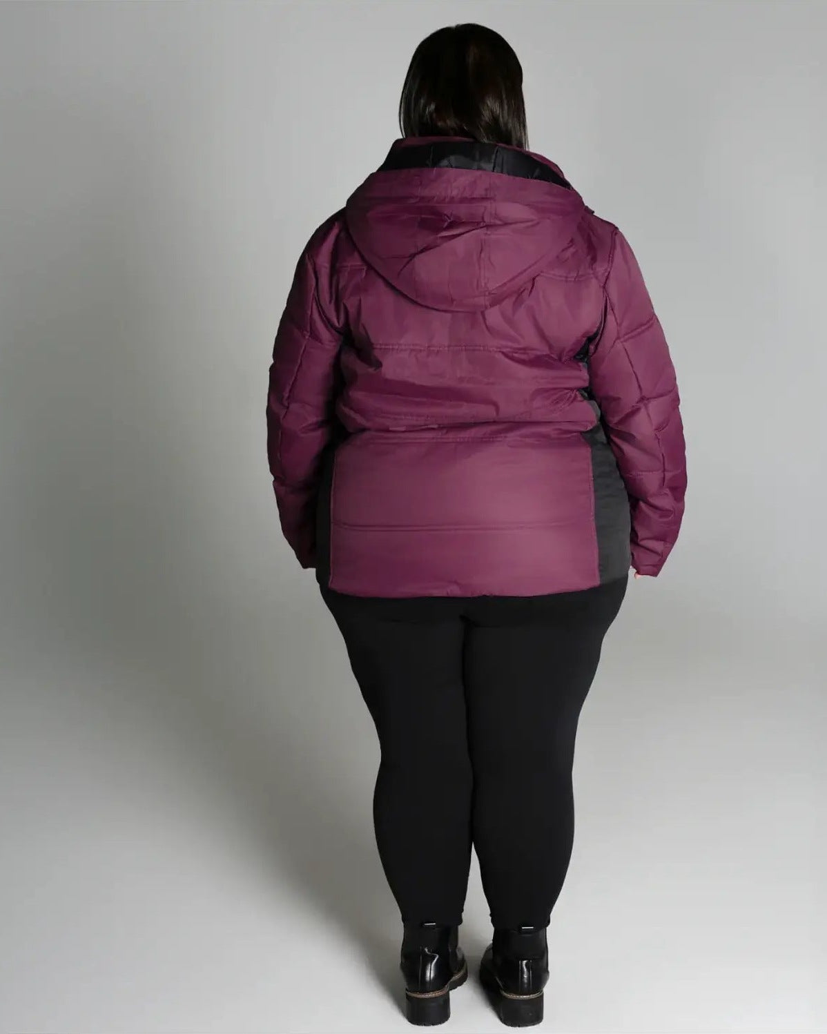 Burgundy hooded puffer jacket from Snow Country Outerwear Womens Aspen Ski Coat