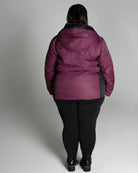 Burgundy hooded puffer jacket from Snow Country Outerwear Womens Aspen Ski Coat