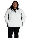 White and black puffer jacket from Snow Country Outerwear Womens Aspen Ski Jacket Coat