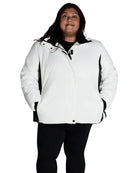 White and black puffer jacket from Snow Country Outerwear Womens Aspen Ski Jacket Coat