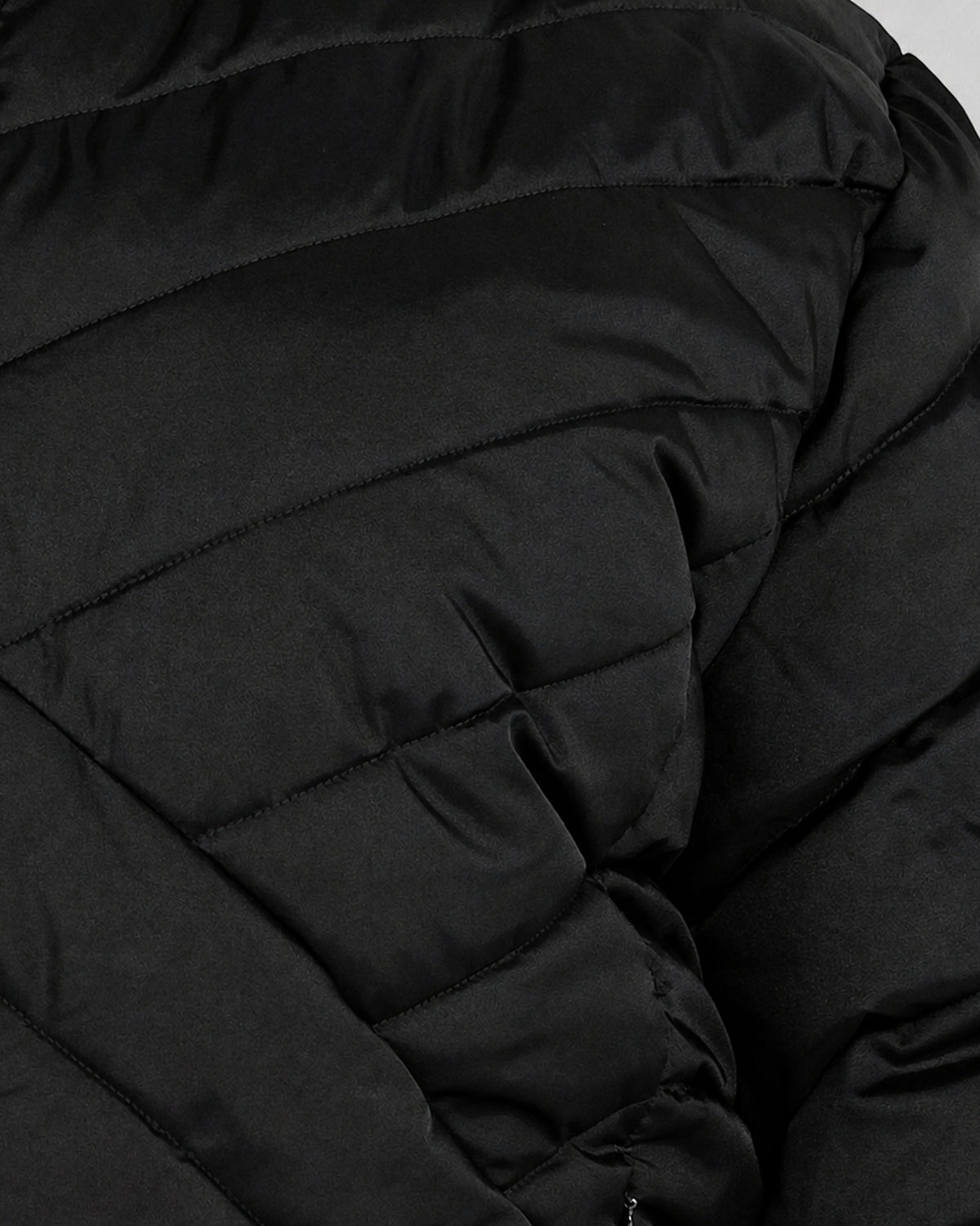 Black The Axtell plus size hooded winter parka, sizes 1X to 6X, chevron quilting detail