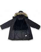 Black The Axtell plus size hooded winter parka, sizes 1X to 6X, interior fleece lining