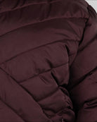 Eggplant The Axtell plus size hooded winter parka, sizes 1X to 6X, chevron quilting detail