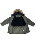 Hunter Green The Axtell plus size hooded winter parka, sizes 1X to 6X, interior fleece lining
