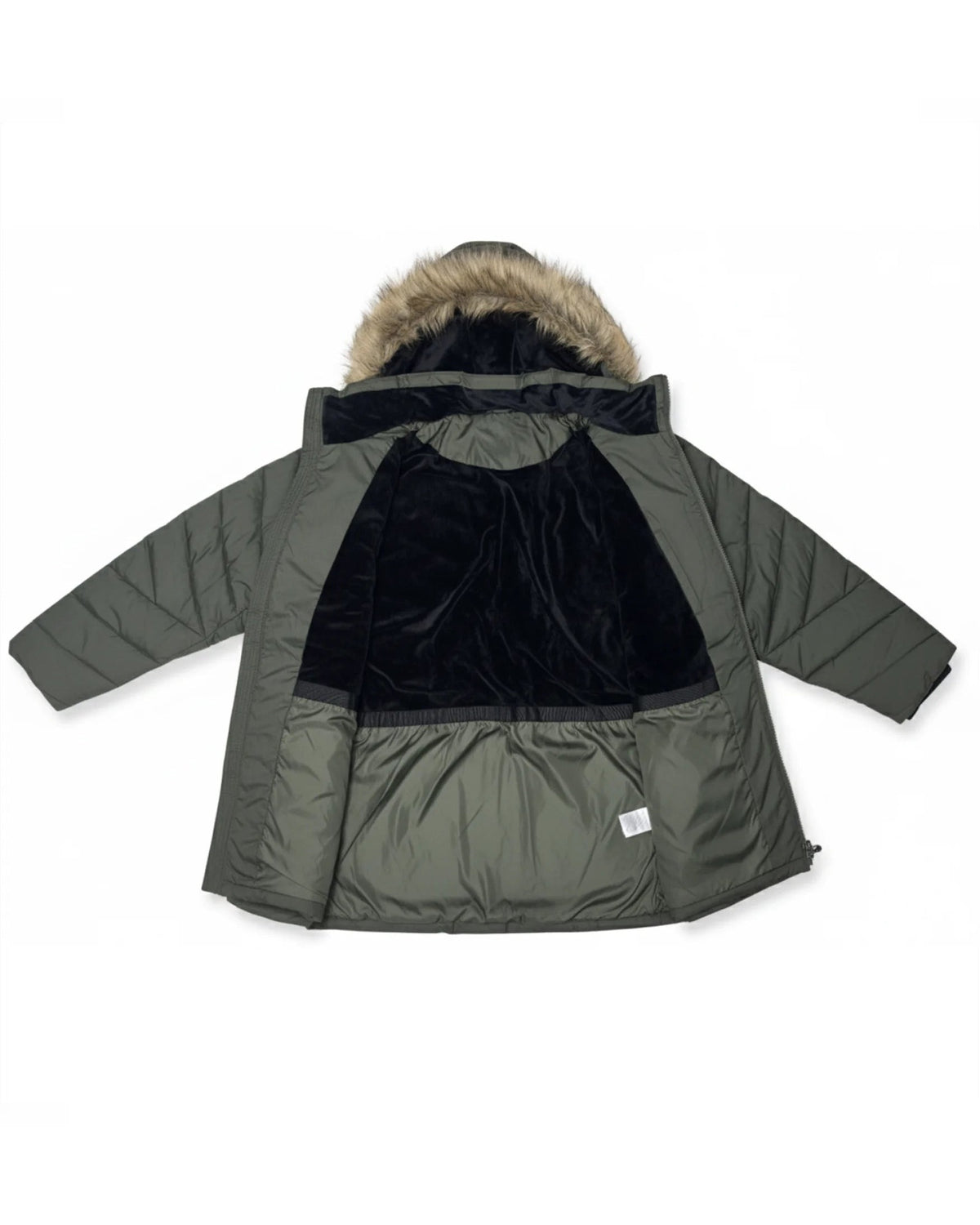 Hunter Green The Axtell plus size hooded winter parka, sizes 1X to 6X, interior fleece lining