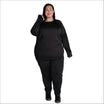 Black plus-size athletic set from Snow Country Outerwear Women’s Plus Size 1X-6X