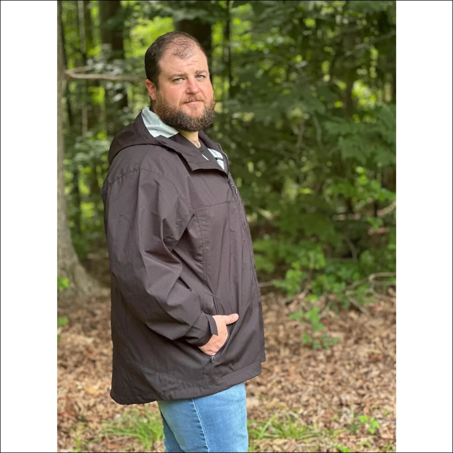 Mens Big Rain Jacket Waterproof Hooded 2XL-7XL Mystique