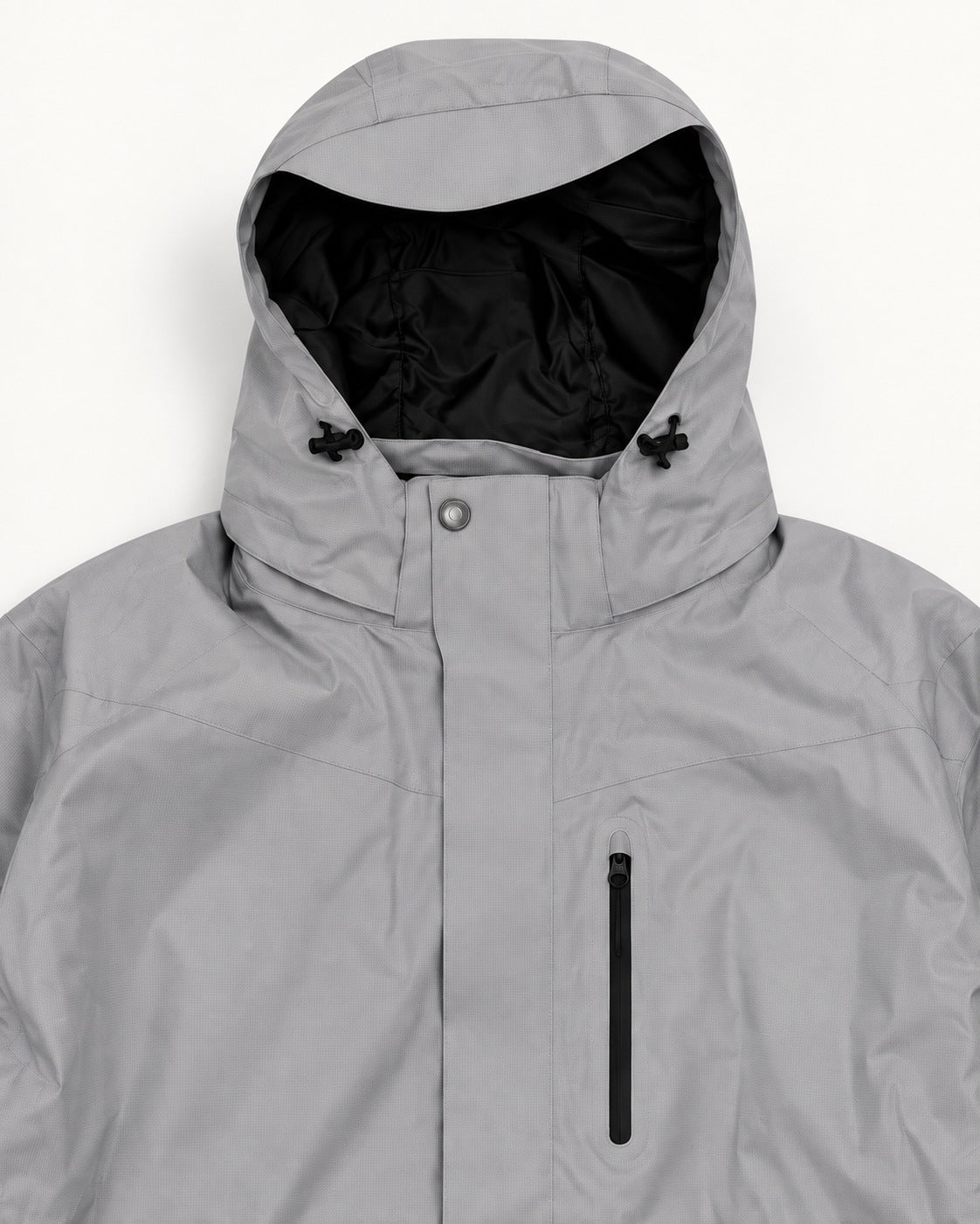 Grey/ Black Cascade big and tall 3 in 1 winter jacket, 2XL to 7XL, hood and chest zip pocket detail