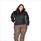 Leopard print snowsuit from Snow Country Outerwear Women’s Plus Size Insulated Ski Pants