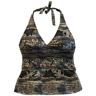 Patterned halter-neck tankini top from Heat Womens Swimsuit Collection