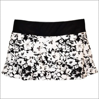 Heat Womens Plus Size Skirtini Swim Skirt Swimsuit Bottoms 18W 20W 22W 24W - 18W / Black White Floral - Womens
