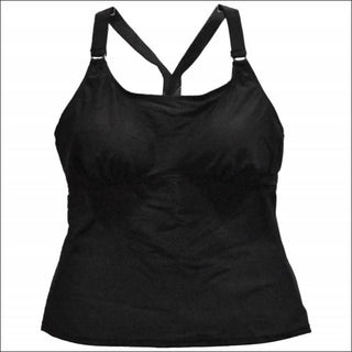 Heat Womens Racer Back Tankini Swimsuit Top S-XL - Medium / Black - Womens
