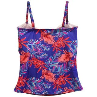 Floral print tankini top from Heat Womens Twisted Bandeau Tankini Swimsuit collection