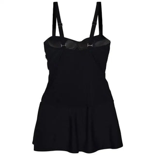 Black Tankini Swimsuit Heat Women’s Twisted Front Flirty Swimdress S-XL