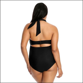 Lysa Women’s Plus Size Heather Halter One Piece Swimsuit 0X 1X 2X 3X - Swimsuits