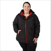 Plus Size Women’s Black and Red Hooded Winter Down Alternative 3-in-1 Coat Jacket